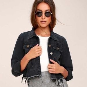 Black denim jacket